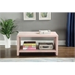 Meridian Furniture Cleo Pink Velvet Nightstand