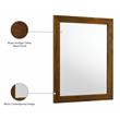 Meridian Furniture Reed Brown Antique Coffee Wood Framed Mirror