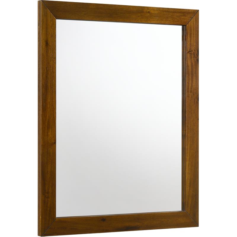 Meridian Furniture Reed Brown Antique Coffee Wood Framed Mirror