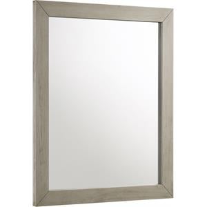 Meridian Furniture Weston Contemporary Gray Stone Wood Framed Mirror
