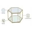 Meridian Furniture Sei Modular Stainless Steel and Glass Coffee Table
