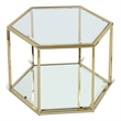 Meridian Furniture Sei Modular Stainless Steel and Glass Coffee Table