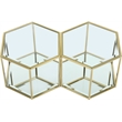 Meridian Furniture Sei Modular Stainless Steel and Glass 2 Piece Coffee Table