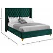 Meridian Furniture Barolo Green Velvet King Bed