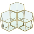 Meridian Furniture Sei Modular Stainless Steel and Glass 3 Piece Coffee Table
