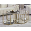 Meridian Furniture Sei Modular Stainless Steel and Glass 4 Piece Coffee Table