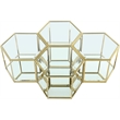 Meridian Furniture Sei Modular Stainless Steel and Glass 4 Piece Coffee Table