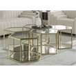 Meridian Furniture Sei Modular Stainless Steel and Glass 5 Piece Coffee Table