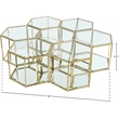 Meridian Furniture Sei Modular Stainless Steel and Glass 7 Piece Coffee Table