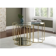 Meridian Furniture Sei Modular Stainless Steel and Glass 3 Piece End Table