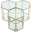 Meridian Furniture Sei Modular Stainless Steel and Glass 3 Piece End Table