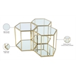 Meridian Furniture Sei Modular Stainless Steel and Glass 3 Piece End Table
