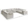 Meridian Furniture Plush Standard Cream Velvet Modular Sectional