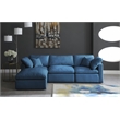 Meridian Furniture Plush Standard Navy Velvet Modular Sectional