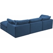 Meridian Furniture Plush Standard Navy Velvet Modular Sectional