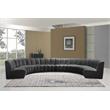 Meridian Furniture Infinity Gray Velvet 8pc. Modular Sectional