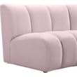 Meridian Furniture Infinity Pink Velvet 8pc. Modular Sectional