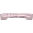 Meridian Furniture Infinity Pink Velvet 8pc. Modular Sectional