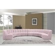 Meridian Furniture Infinity Pink Velvet 8pc. Modular Sectional