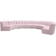 Meridian Furniture Infinity Pink Velvet 8pc. Modular Sectional