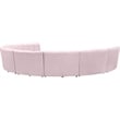 Meridian Furniture Infinity Pink Velvet 8pc. Modular Sectional