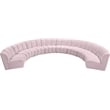 Meridian Furniture Infinity Pink Velvet 8pc. Modular Sectional