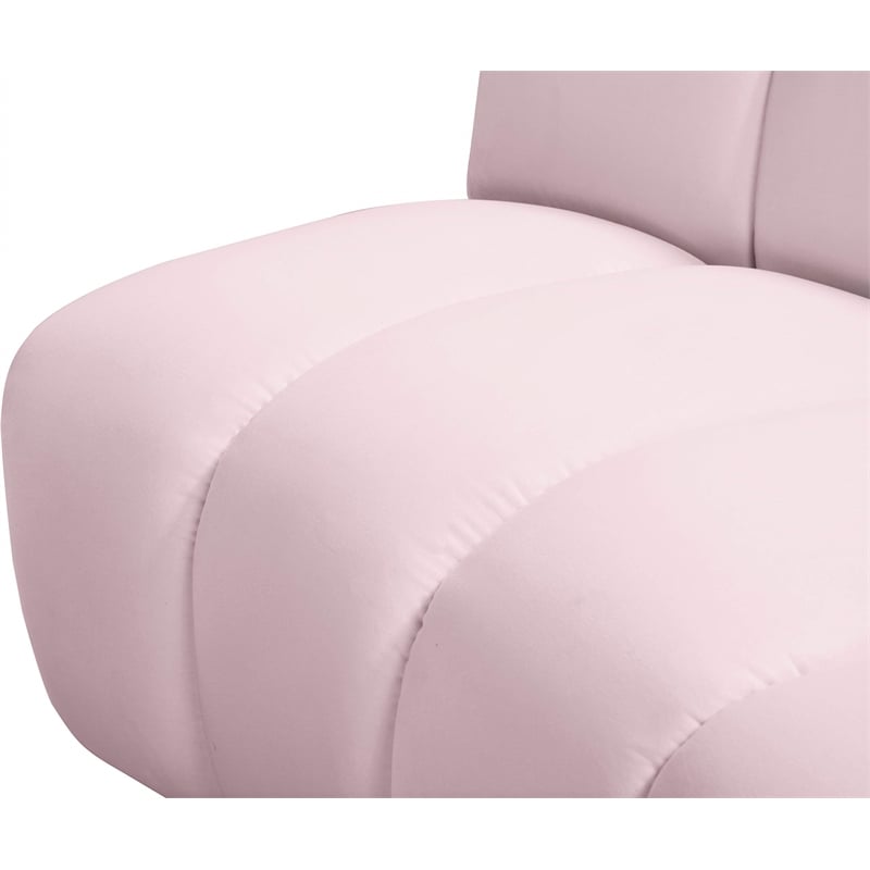 Meridian Furniture Infinity Pink Velvet 8pc. Modular Sectional