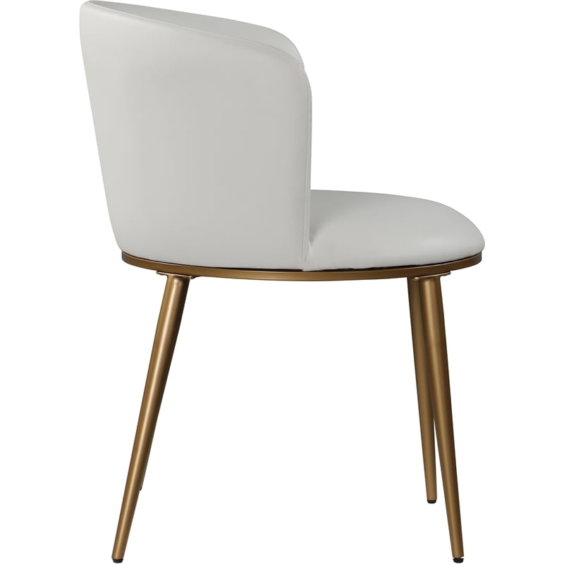 Meridian Furniture Skylar White Vegan Leather Dining Chair (Set of 2)