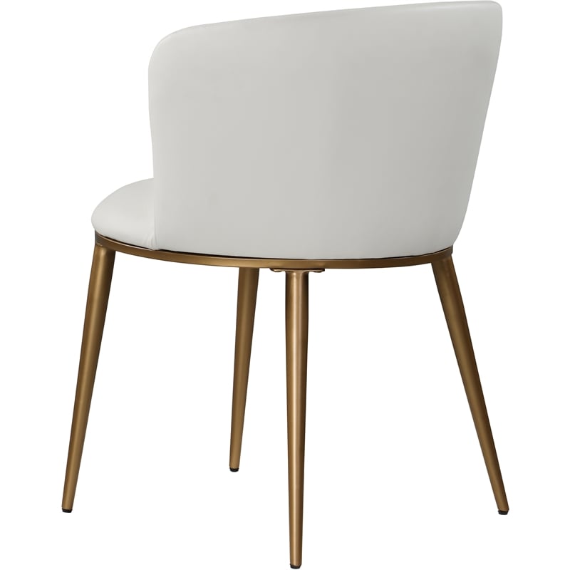 Meridian Furniture Skylar White Vegan Leather Dining Chair (Set of 2)