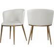 Meridian Furniture Skylar White Vegan Leather Dining Chair (Set of 2)