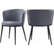 Meridian Furniture Skylar Gray Velvet Dining Chair (Set of 2)