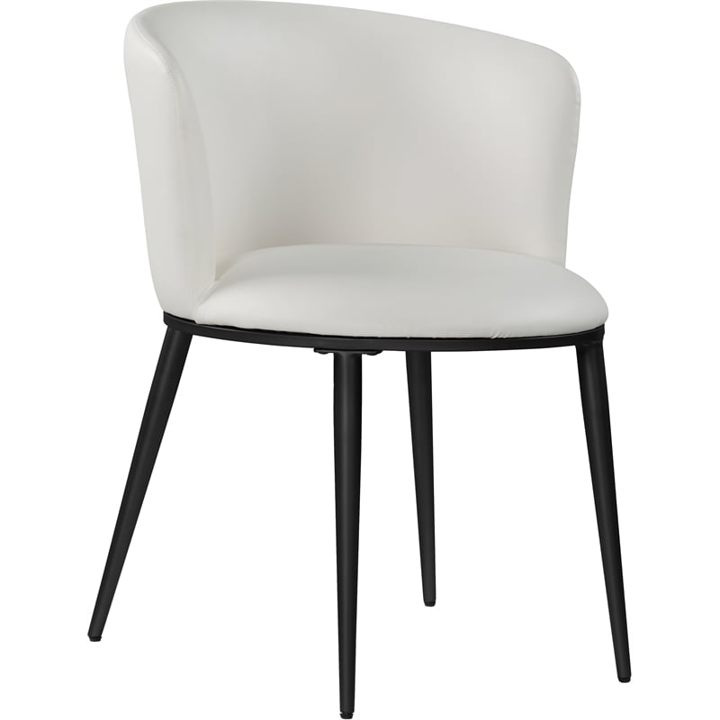 Meridian Furniture Skylar White Vegan Leather Dining Chair (Set of 2)