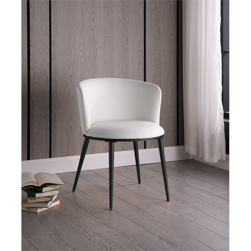 Meridian Furniture Skylar White Vegan Leather Dining Chair (Set of 2)