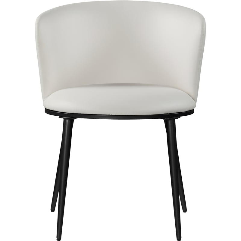 Meridian Furniture Skylar White Vegan Leather Dining Chair (Set of 2)