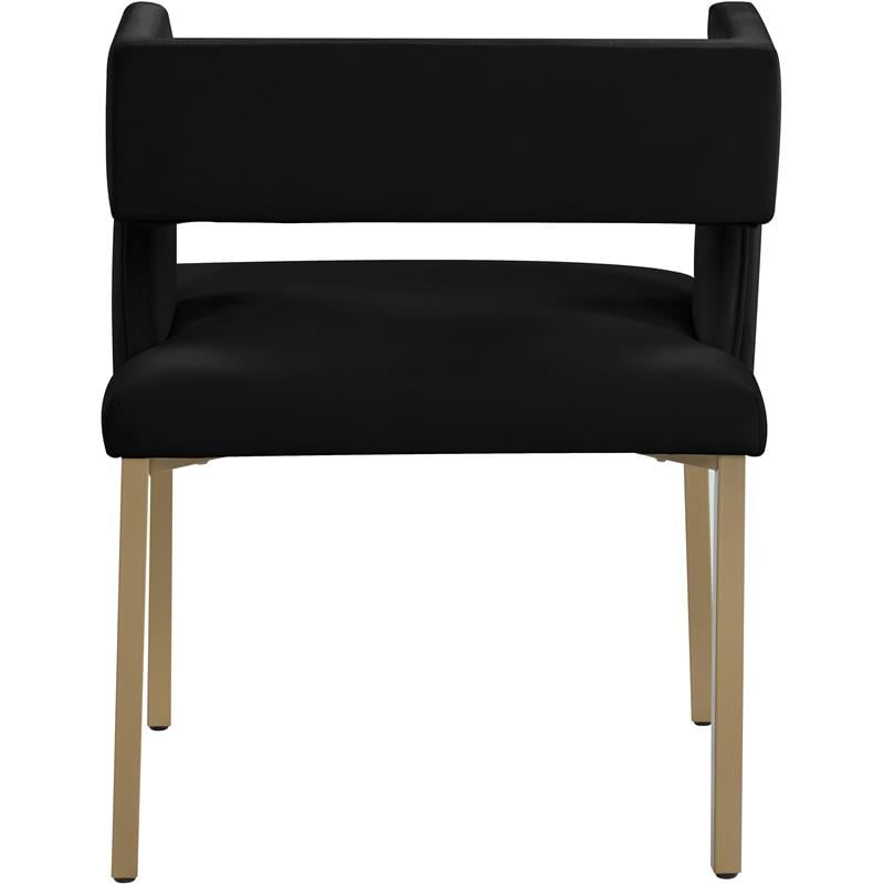 Meridian Furniture Caleb Black Velvet Dining Chair (Set of 2)
