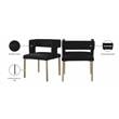 Meridian Furniture Caleb Black Velvet Dining Chair (Set of 2)