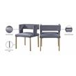 Meridian Furniture Caleb Gray Velvet Dining Chair (Set of 2)