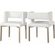 Meridian Furniture Caleb White Vegan Leather Dining Chair (Set of 2)