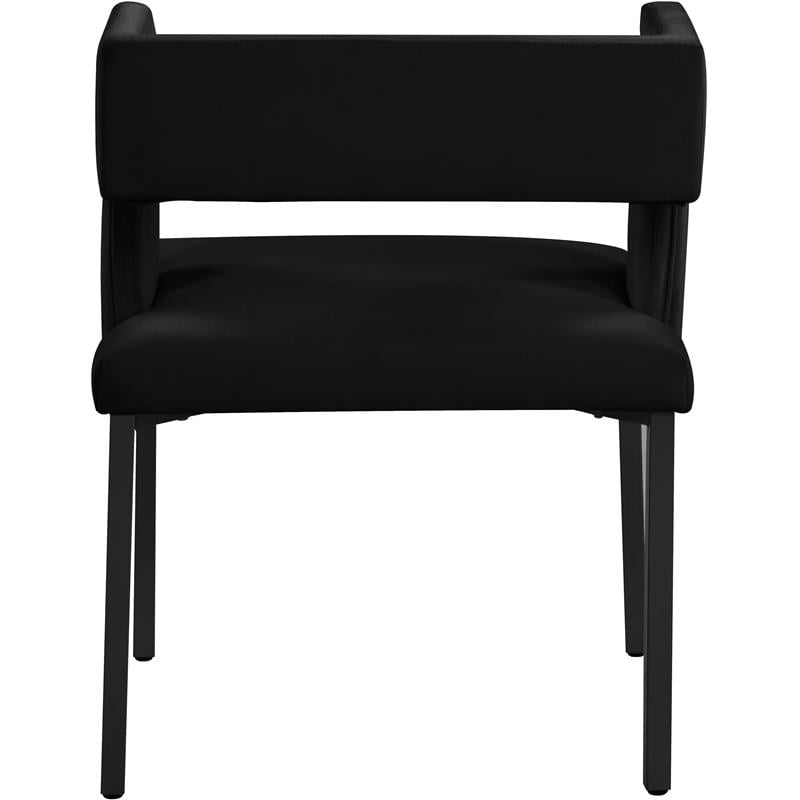 Meridian Furniture Caleb Black Velvet Dining Chair (Set of 2)