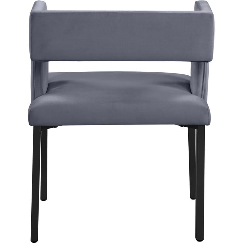 Meridian Furniture Caleb Gray Velvet Dining Chair (Set of 2)