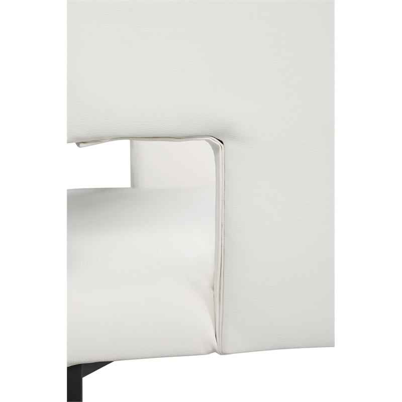 Meridian Furniture Caleb White Vegan Leather Dining Chair (Set of 2)
