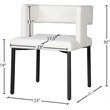 Meridian Furniture Caleb White Vegan Leather Dining Chair (Set of 2)