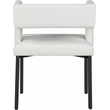 Meridian Furniture Caleb White Vegan Leather Dining Chair (Set of 2)