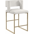 Meridian Furniture Caleb Cream Velvet Counter Stool (Set of 2)