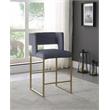 Meridian Furniture Caleb Gray Velvet Counter Stool (Set of 2)