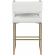 Meridian Furniture Caleb White Vegan Leather Counter Stool (Set of 2)