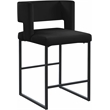 Meridian Furniture Caleb Black Velvet Counter Stool (Set of 2)