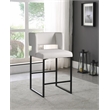 Meridian Furniture Caleb White Vegan Leather Counter Stool (Set of 2)