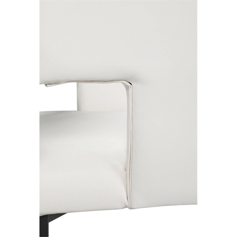 Meridian Furniture Caleb White Vegan Leather Counter Stool (Set of 2)