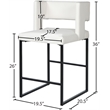 Meridian Furniture Caleb White Vegan Leather Counter Stool (Set of 2)